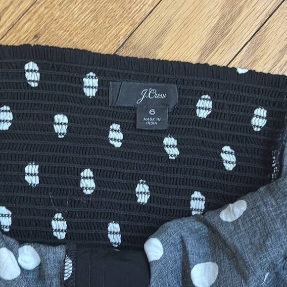 J.Crew Black White Polka Dot Wide Leg Strappy Jumpsuit Size 6 - Picture 4 of 9